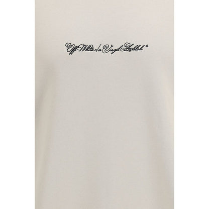 Off-White Beige Cotton Sweatshirt
