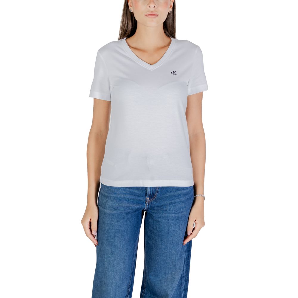 Calvin Klein Jeans White Cotton T-Shirt