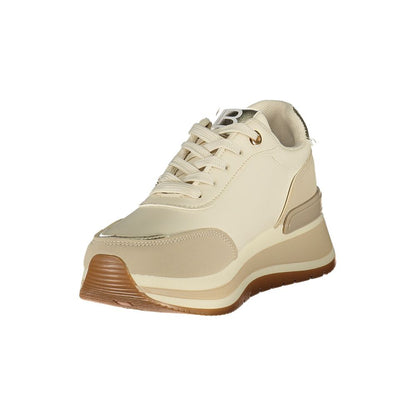 Laura Biagiotti Beige Polyurethane Women Sneaker