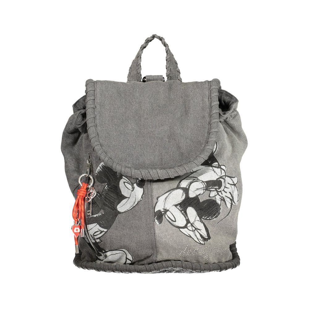 Desigual Gray Cotton Backpack