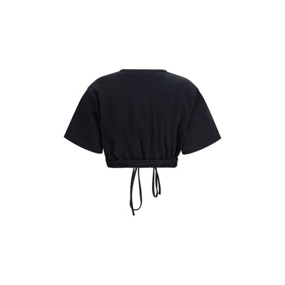 PINKO Black Cotton T-Shirt