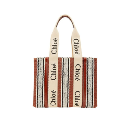 Chloé Brown Linen Tote Bag