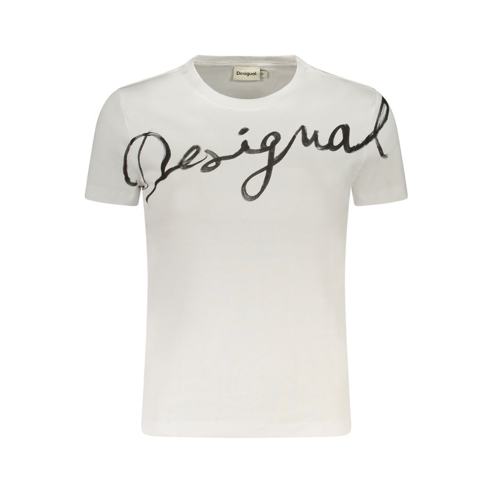 Desigual Bianco Cotton Women T-Shirt