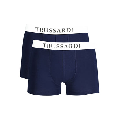 Trussardi Blu Cotton Men Underwear