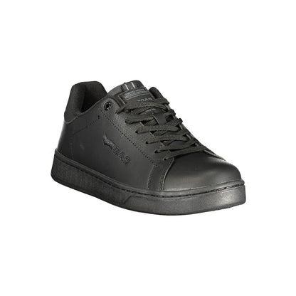 Gas Black Polyester Athletic Sneakers