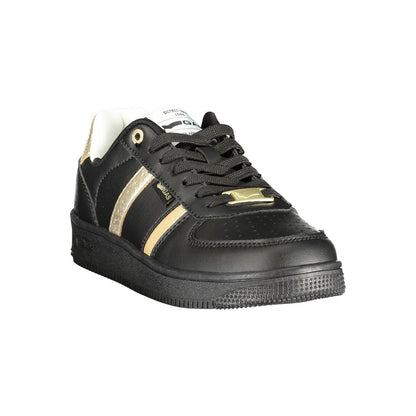 Gas Black Polyurethane Women Sneaker