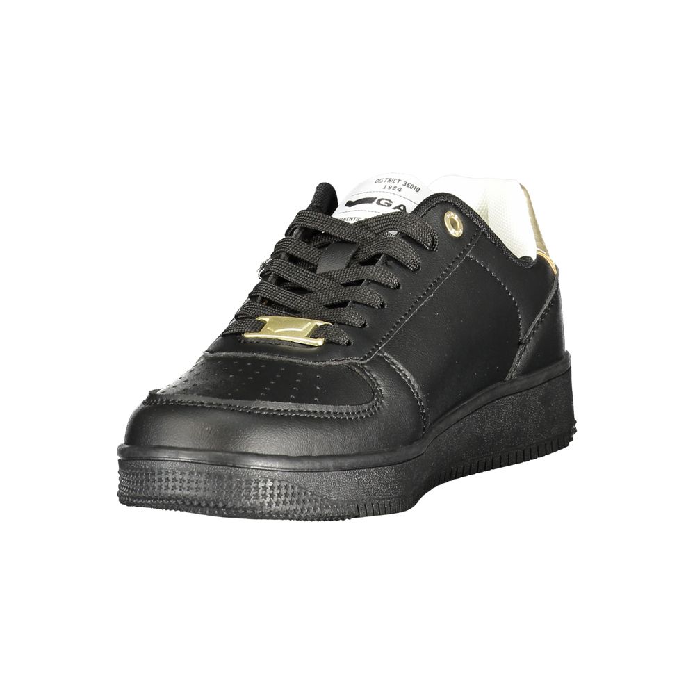 Gas Black Polyurethane Women Sneaker