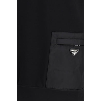 Prada Sweatshirt with Re-Nylon Pocket – Black