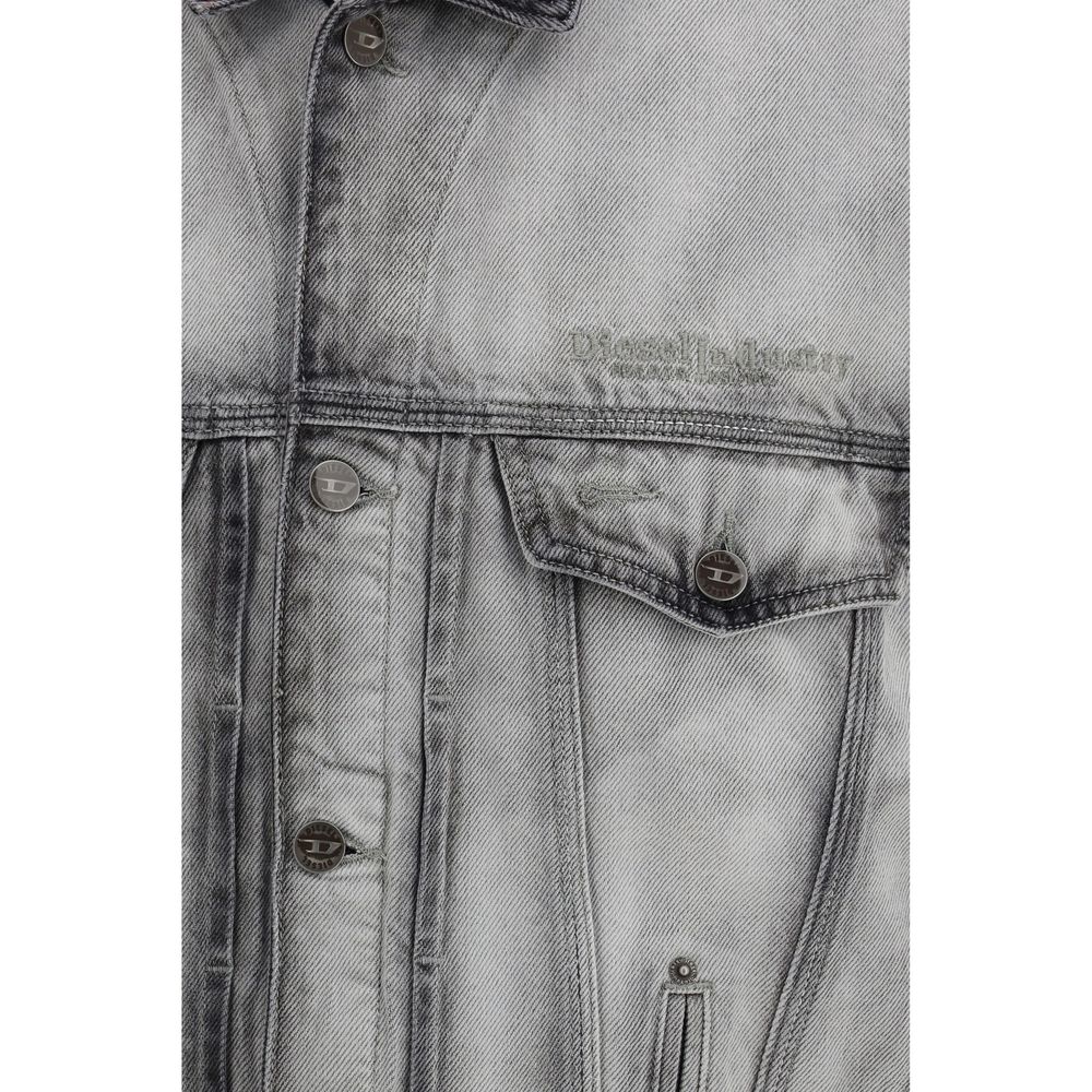 Diesel Gray Cotton Denim Jacket