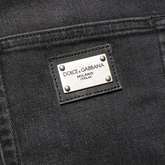 Dolce & Gabbana Black Cotton Stretch Regular SkinnyDenim Jeans