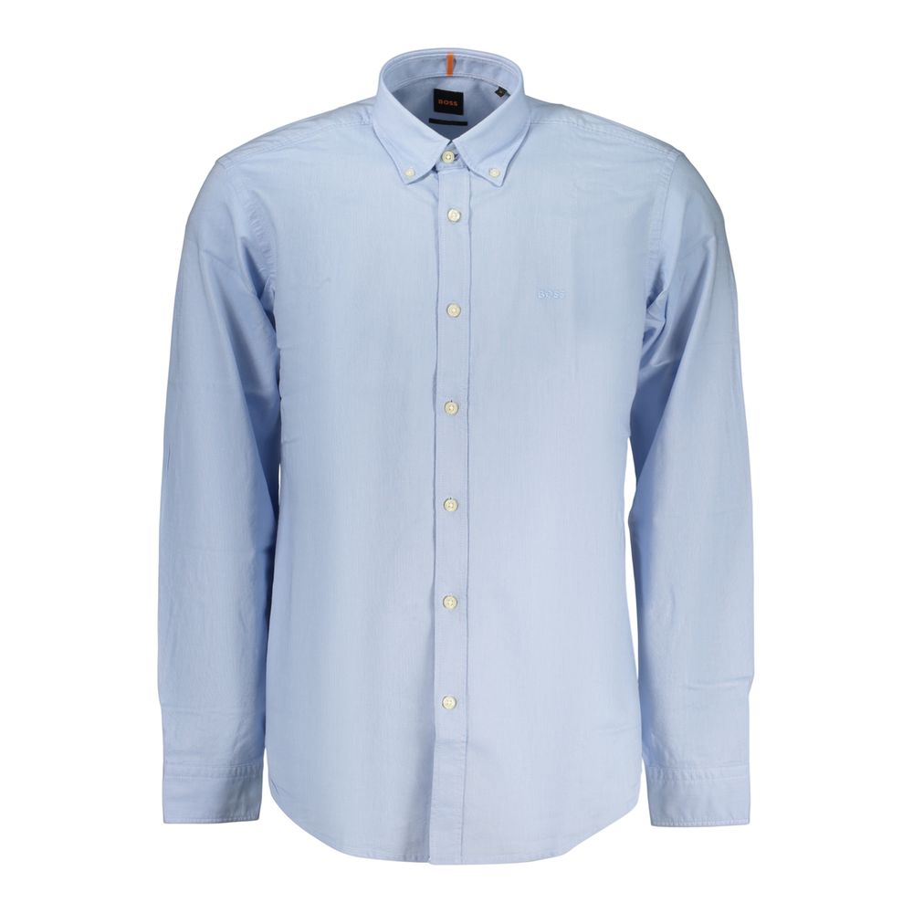 Hugo Boss Azzurro Cotton Men Shirt