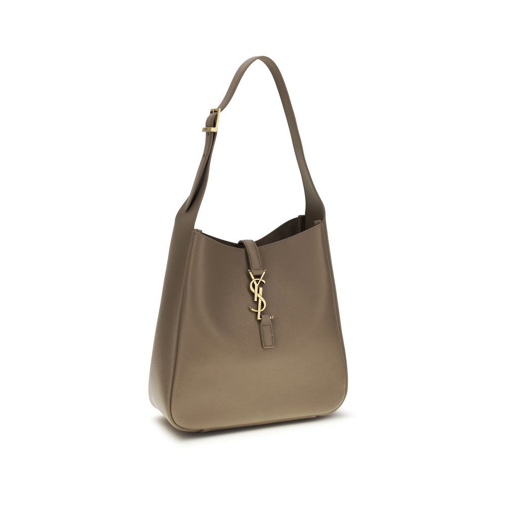 Saint Laurent Gray Calf Leather Bos Taurus Shoulder Bag