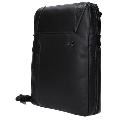 Piquadro Black Leather Crossbody Bag