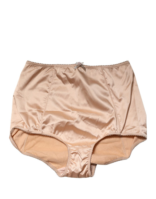 Dolce & Gabbana Beige High Waist Silk Blend Girdle Panty