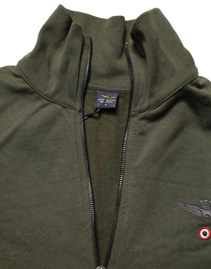 Aeronautica Militare MilitaryGreen HalfZip Sweatshirt Sweater