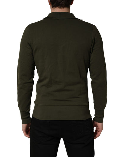 Aeronautica Militare MilitaryGreen HalfZip Sweatshirt Sweater