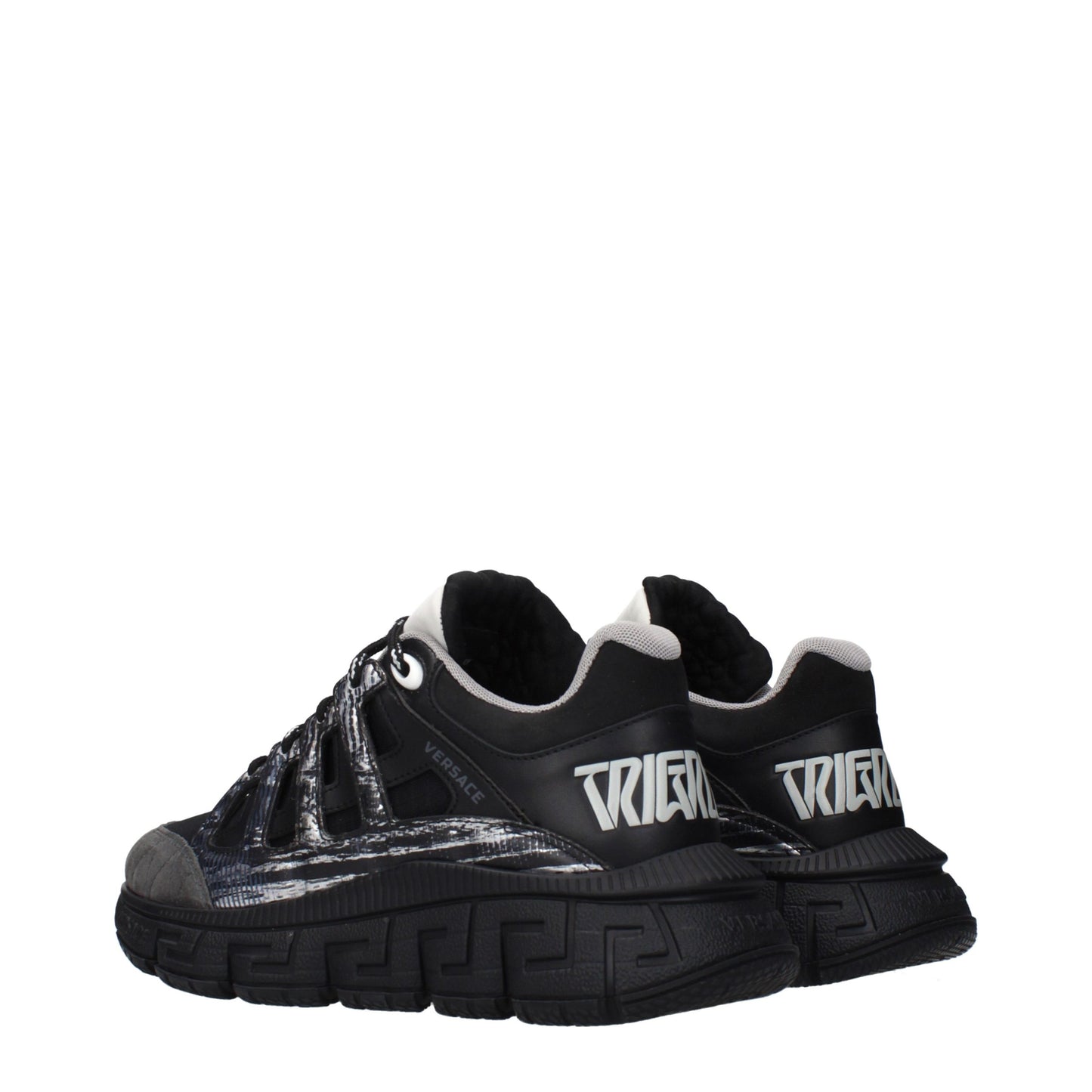 Versace Black Fabric Athletic Sneakers