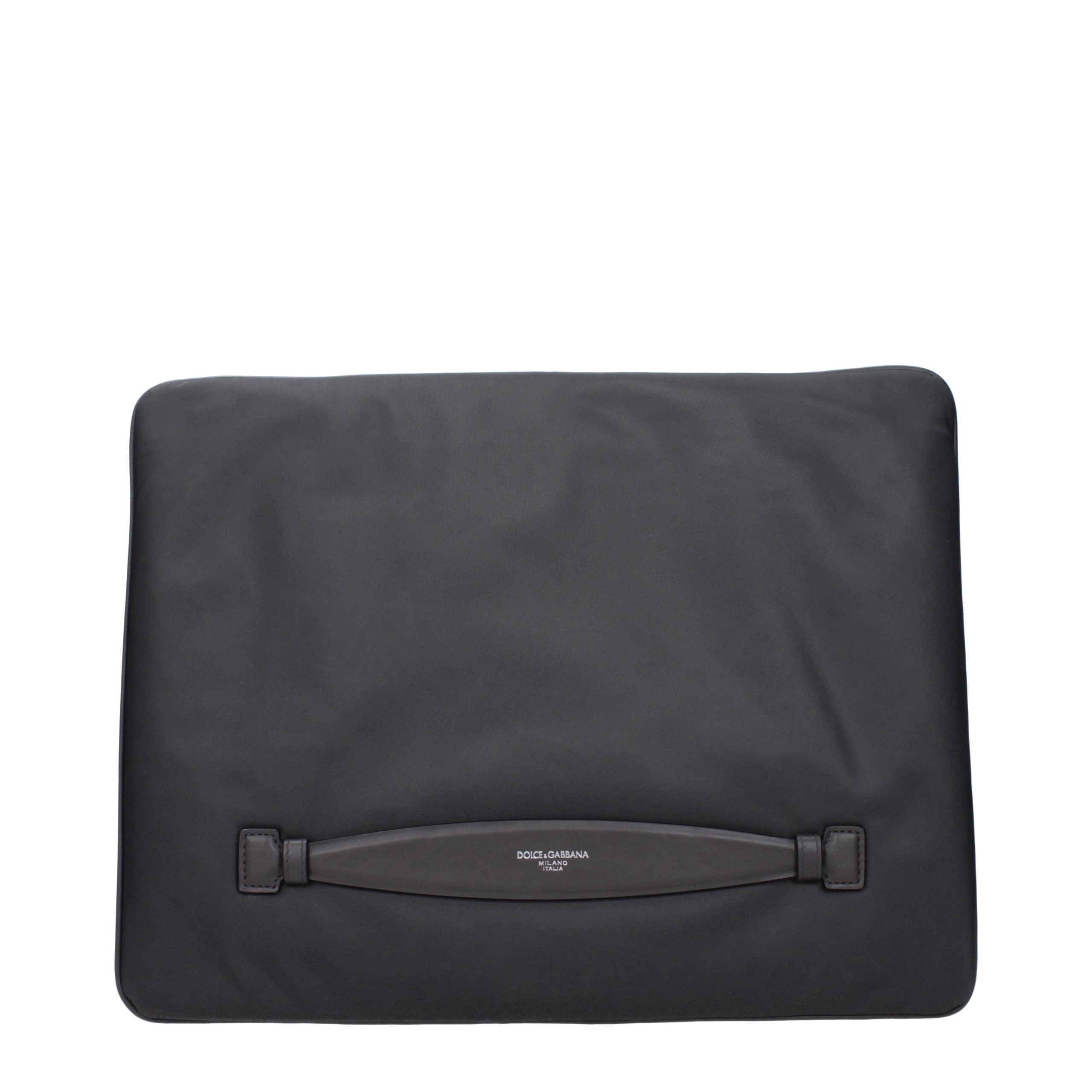 Dolce & Gabbana Gray Fabric Clutch Bag