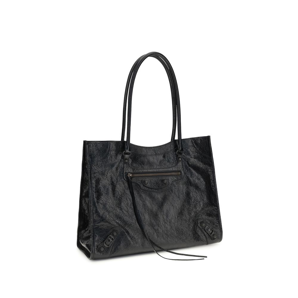Balenciaga Black Lamb Ovis Aries Aries Shoulder Bag