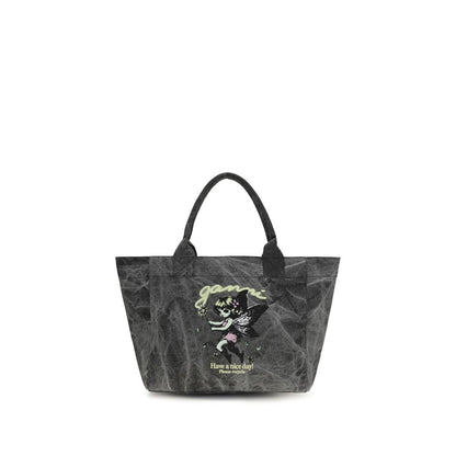 Ganni Gray Cotton Shoulder Bag