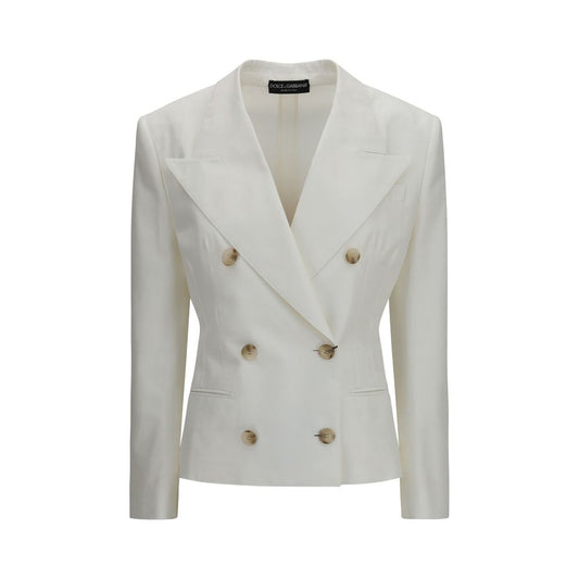 Dolce & Gabbana Cotton Blazer – White