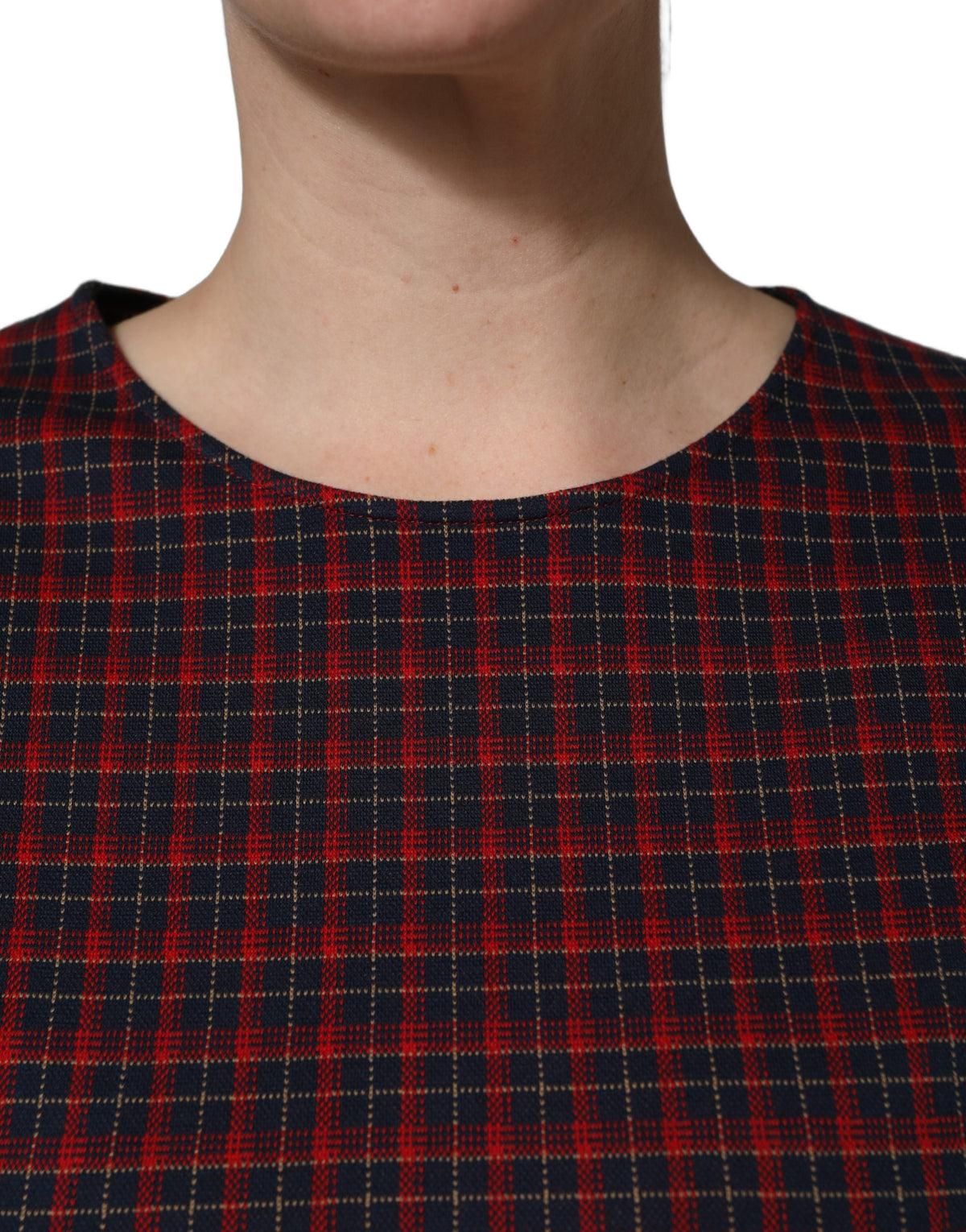 Dolce & Gabbana checkered sheath dress – red/black