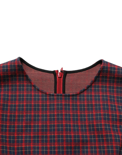 Dolce & Gabbana checkered sheath dress – red/black