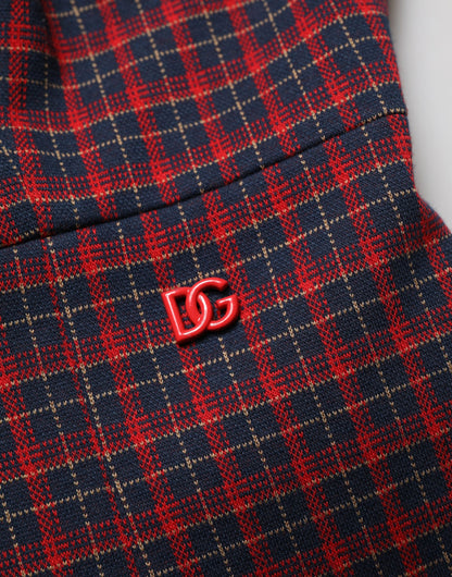 Dolce & Gabbana checkered sheath dress – red/black