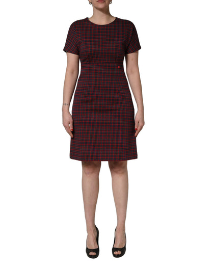 Dolce & Gabbana checkered sheath dress – red/black