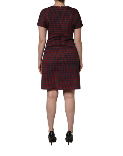 Dolce & Gabbana checkered sheath dress – red/black