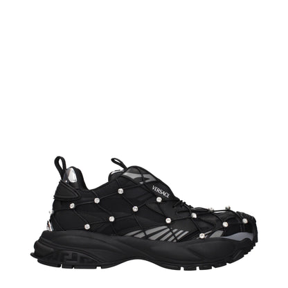 Versace Black Fabric Sneakers