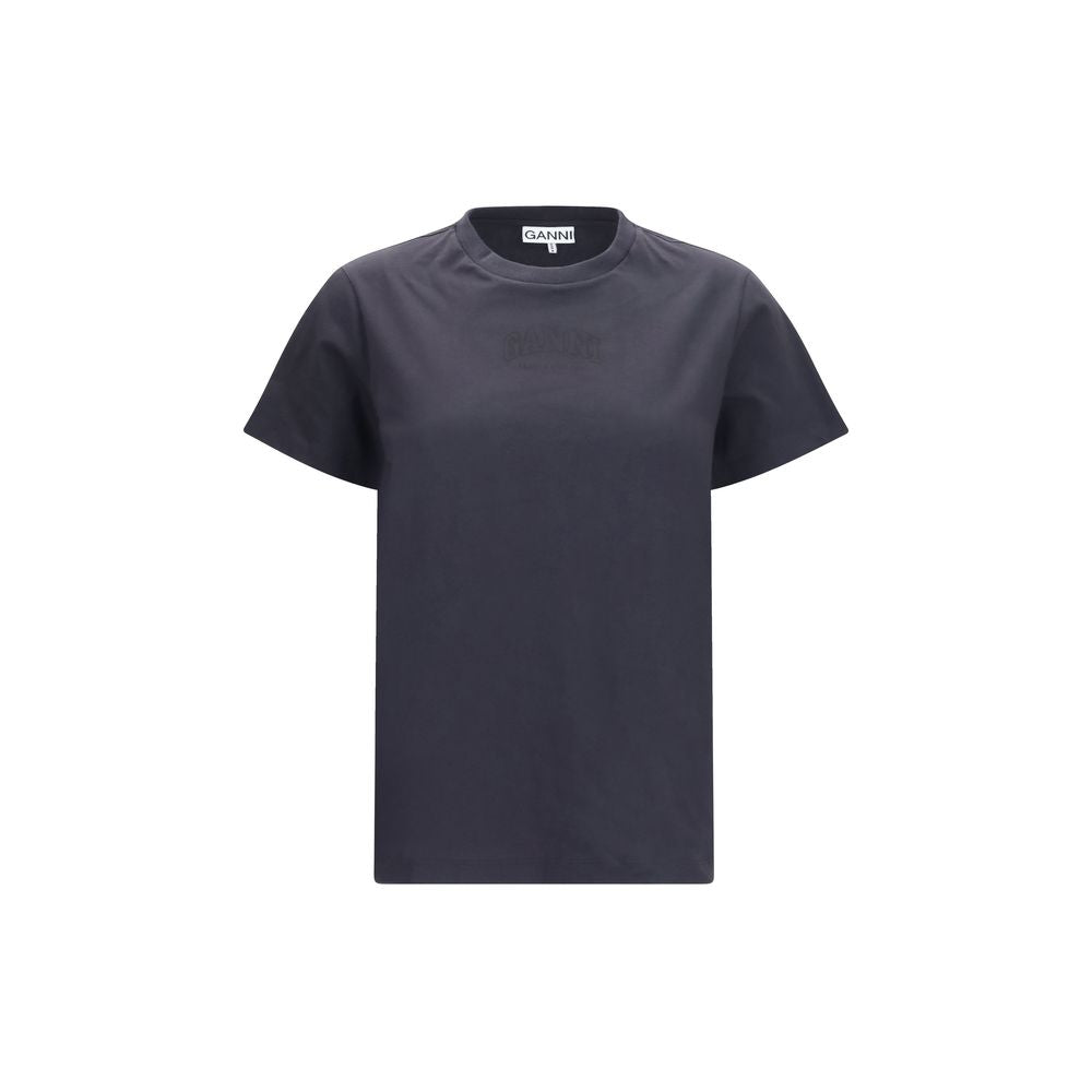 Ganni Cotton Logo T-Shirt – Black