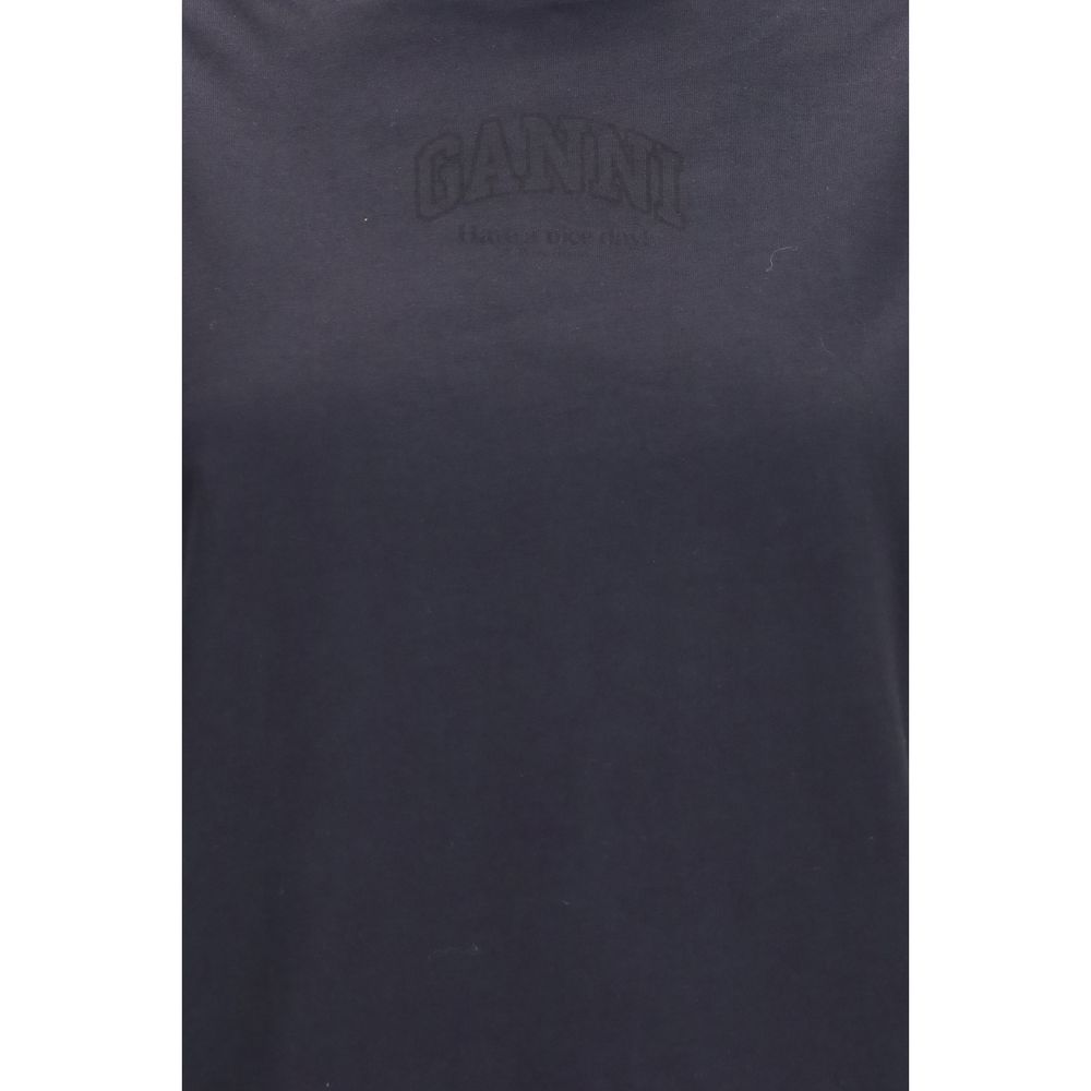 Ganni Cotton Logo T-Shirt – Black
