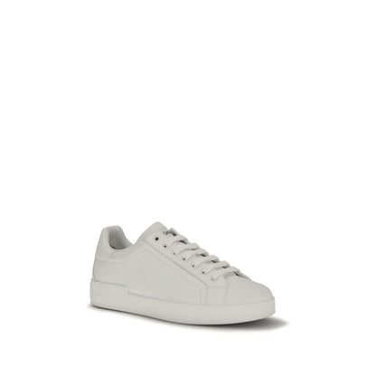 Dolce & Gabbana Portofino calf leather sneakers – white
