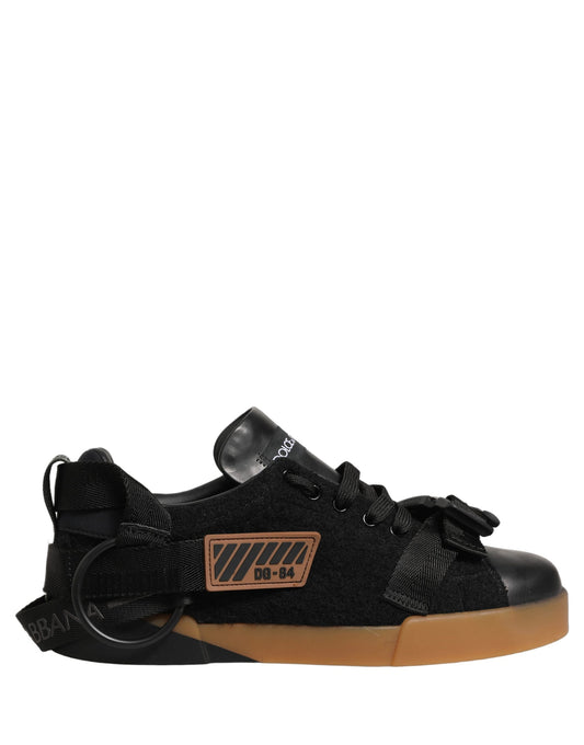 Dolce & Gabbana DG-84 Men's Low-Top Sneakers – Black