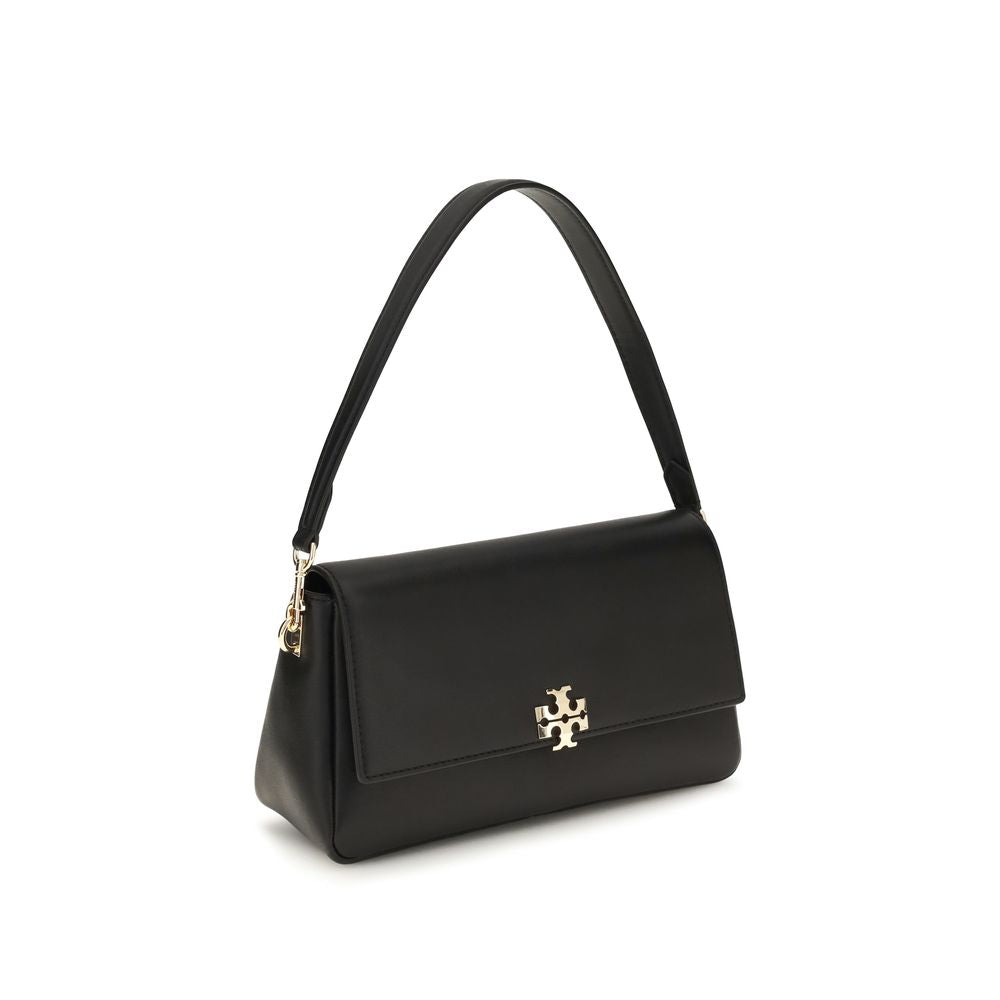 Tory Burch Charlie Calf Leather Shoulder Bag – Black