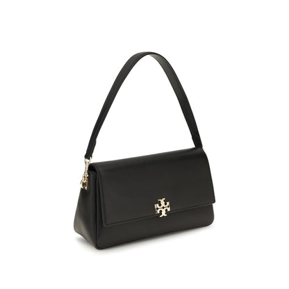 Tory Burch Charlie Calf Leather Shoulder Bag – Black