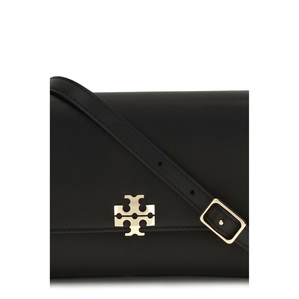Tory Burch Charlie Calf Leather Shoulder Bag – Black