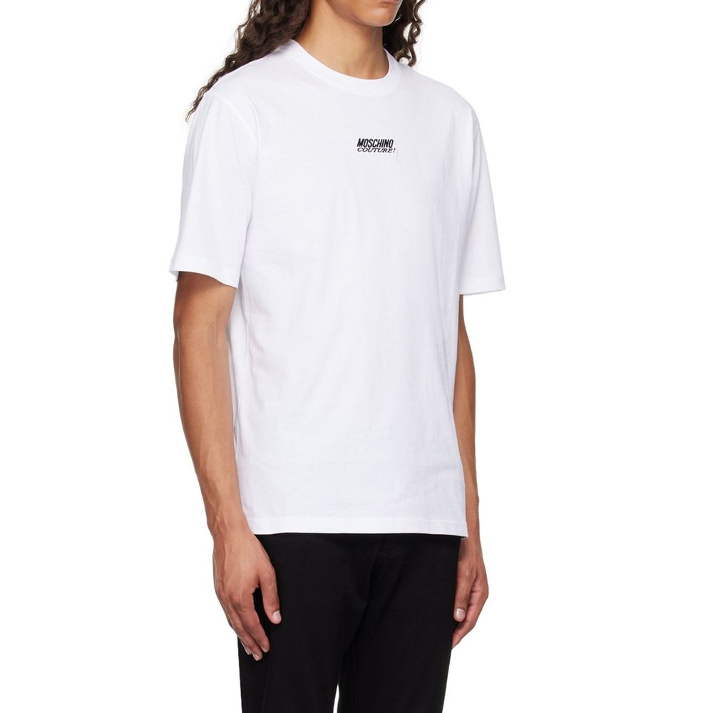 Moschino White Cotton T-Shirt for Men
