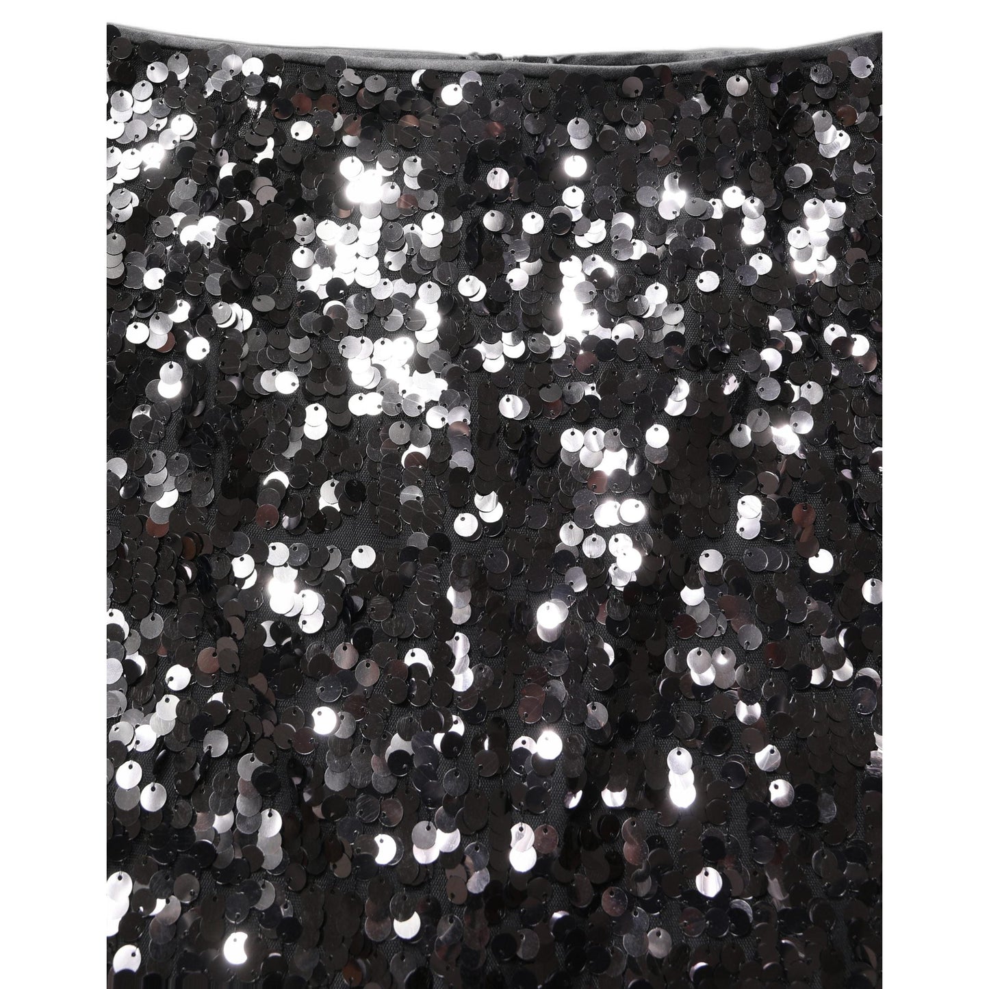 Dolce & Gabbana Brown Sequinned Embellished Pencil Cut Skirt