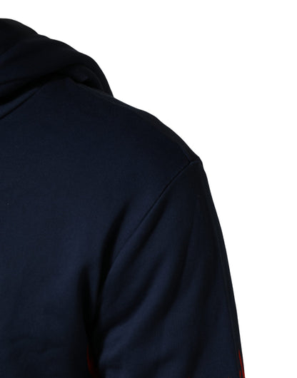 Dolce & Gabbana cotton coral-print hoodie – blue