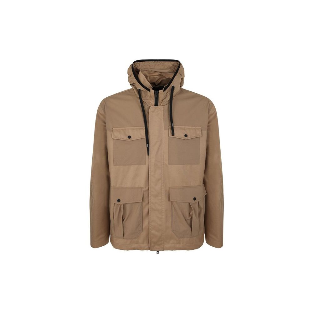 Herno Brown Cotton Shell Jacket for Men
