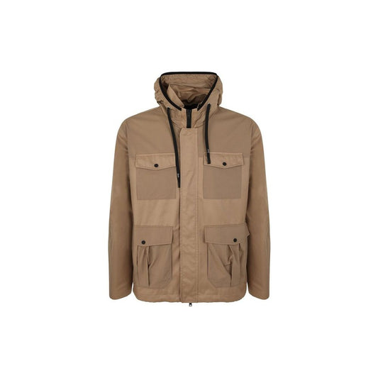 Herno Brown Cotton Shell Jacket for Men