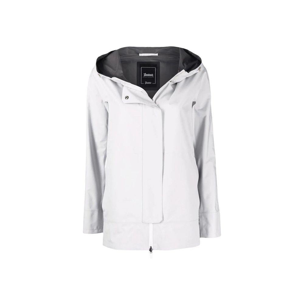 Herno Laminar Women's Hooded Shell Jacket – Grey