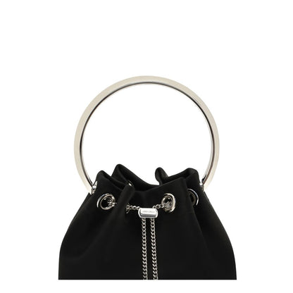 Jimmy Choo Black Cotton Shoulder Bag