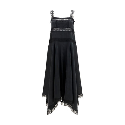Ganni Black Silk Cocktail Dress