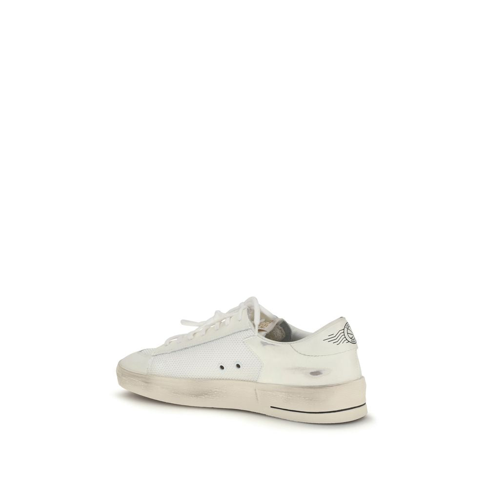 Golden Goose White Calf Leather Bos Taurus Sneakers