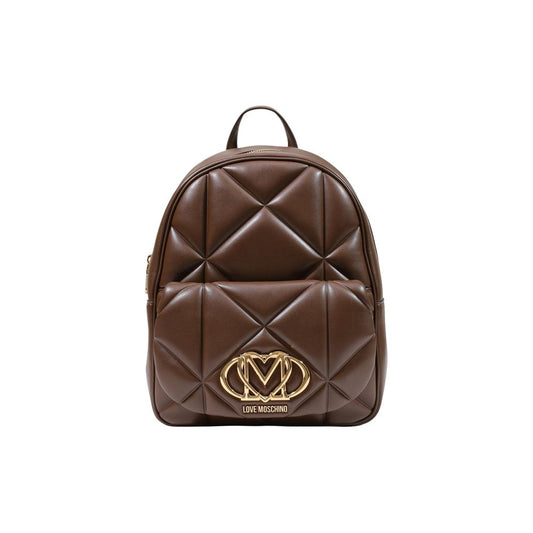 Love Moschino Brown Polyethylene Backpack