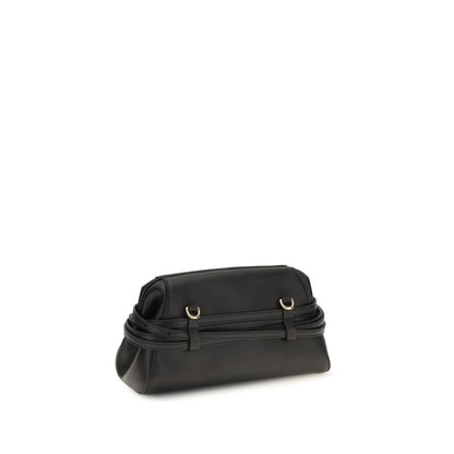 Moschino Black Goatskin Shoulder Bag