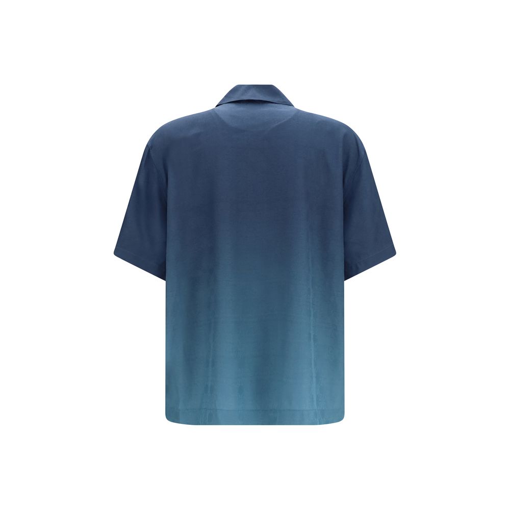 Off-White Blue Viscose Shirt